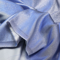 Tissu satiné irisé dégradé scintillant pour vêtements de poupée faits à la main, décoration de scène, tissu spandex de créateur