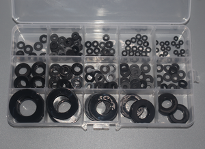 Rondelles plates en nylon, rondelles en plastique noir, kit de rondelles assorties - Product Image 3
