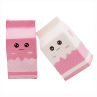 Cadeau promotionnel écologique amusant en mousse PU anti-stress en forme de lait, boule anti-stress à presser