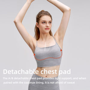 Sujetador deportivo de yoga transpirable para mujer con tirantes finos, sensación de segunda piel, espalda en U, cuello en U, espalda hermosa, que absorbe la humedad y de secado rápido - Product Image 3