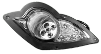 GENEK Kit d'éclairage 12V pour voiturette de golf avec feux arrière à LED et phares en PC pour Yamaha G29 2007-2016