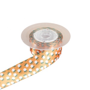 <strong>Custom</strong> Gift Wrapping Box <strong>Ribbon</strong> Heat Transfer <strong>Printed</strong> Satin <strong>Ribbon</strong> for Gift Packing - Product Image 4