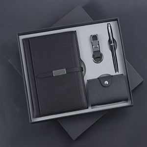 In Hộp Quà Tặng thiết lập kinh doanh PU da máy tính xách tay Keychain thẻ túi kim loại bút với biểu tượng tùy chỉnh - Product Image 3