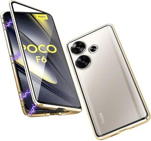 ตัวแม่เหล็กสองด้านกระจกนิรภัยใสสําหรับ Xiaomi Poco F6 5G ฝาครอบโทรศัพท์มือถือพร้อมกรอบโลหะ - Product Image 1