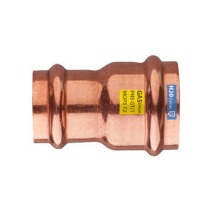 Manchon en cuivre à compression réduite femelle/femelle 22X15 laiton forgé 16mm 20mm tailles pour eau huile gaz 'Head' - Product Image 3