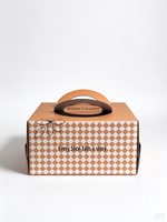 Boîte à gâteau pliable en papier avec poignée, personnalisée et imprimée, pour l'emballage de gâteaux d'anniversaire, pour boulangerie, dessert