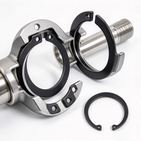 Industrial External Shaft Retaining Ring Gourd Shaped 65Mn Steel Snap Circlip With Black Oxide Coating for Shaft Positioning