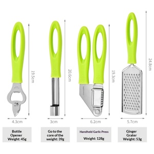 Ustensiles de <span class=keywords><strong>cuisine</strong></span> : Ensemble manuel 15 pièces – Ouvre-boîte, râpe à glace, coupe-légumes, rouleau à pâtisserie, presse-ail à grande ouverture - Product Image 3