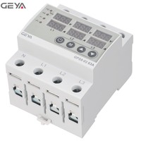 GEYA Voltmètre sur rail DIN triphasé Ampèremètre Réglable Limiteur de courant et de surtension Protection contre les relais de surveillance