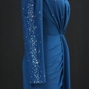 <span class=keywords><strong>Abito</strong></span> <span class=keywords><strong>da</strong></span> <span class=keywords><strong>sera</strong></span> lungo a sirena <span class=keywords><strong>fucsia</strong></span> Lsz565 con maniche lunghe, drappeggiato con cristalli e perline, <span class=keywords><strong>abito</strong></span> <span class=keywords><strong>da</strong></span> sposa arabo Jancember - Product Image 4