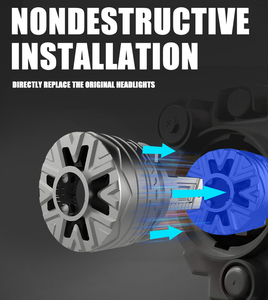 Mô Hình Phổ Biến X10 Tự Động Đèn Pha LED H4 H7 H11 H13 20000LM 200W 6000K Phổ Xe H4 Xe Máy Xe Hơi LED Đèn Pha Bóng Đèn - Product Image 2