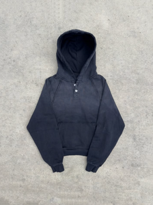 <span class=keywords><strong>Felpa</strong></span> con Cappuccio Vintage Lavata <span class=keywords><strong>Blu</strong></span> per <span class=keywords><strong>Uomo</strong></span>, Oversize, Stile Streetwear, Casual, Pullover - Product Image 2