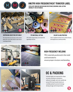 HMJ批发厂价高频TPU贴片3D浮雕标志热压贴用于T恤和帽子 - Product Image 4