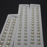 Perles naturelles 5A-6A, bouton, 5-9 mm, demi-trou, tricolores, en vrac, certifiées par un tiers, pour la fabrication de boucles d'oreilles, de colliers et de bracelets DIY