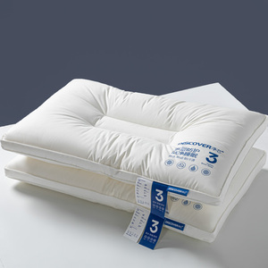 Bantal leher serviks ergonomis, bantal sanitasi 3 tahan, bantal tempat tidur serat poliester 100% katun - Product Image 1