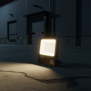 LEDUNI 200W proiettore faro a LED per esterni IP65 impermeabile con angolo 4500K 120 ° luce bianca neutra calda per magazzini - Product Image 2