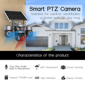 Беспроводная Wi-Fi и 4G камера видеонаблюдения для сада/фермы с 3 экранами для дома, 6 МП, тройной объектив, обнаружение движения, PTZ-камера - Product Image 4