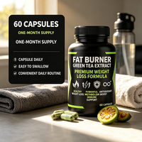 Capsules Minceur Efficaces OEM Brûleur de Graisse Sain Santé Intestinale Brûleur de Graisse Vert Capsules Détox Corps 20 Jours 60 Capsules