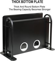 Support mural portable en aluminium à double niveau pour routeur WiFi sans fil, décodeur TV, multiprise et organisateur de câbles