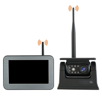 NOUVEAU Arrivée 2.4G WiFi HD 5 pouces Moniteur avec panneau solaire sans fil Bus Van Truck RV Car DVR Front Rear View Camera