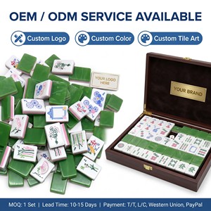 Offre Spéciale – Mahjong Américain de Luxe Moderne en Jade Vert, Couleur Personnalisée, 4 Couches, Sculpté à la Main, 160 Pièces, en Plastique, Portable, pour le Divertissement - Product Image 6