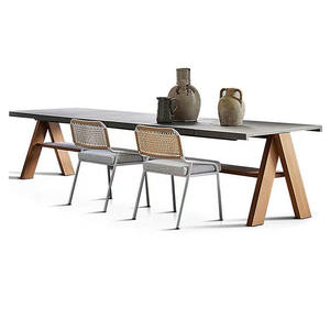 Ensemble de meubles de patio extérieur, structure en alliage d'aluminium, design contemporain imperméable, pour usage commercial - Product Image 5