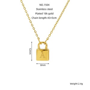 สร้อยคอ CAIOOCHE <span class=keywords><strong>ก</strong></span>ันน้ำ ชุบทอง ประดับอั<span class=keywords><strong>ก</strong></span>ษรภาษาอังกฤษ 26 ตัวอักษร สร้อยคอจี้สแตนเลสเรียบง่าย แฟชั่น <span class=keywords><strong>ท</strong></span>ันสมัย - Product Image 2