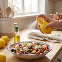 Groothandel BPA-vrije handmatige citroensprayer set, schroefbare citrusvruchtensprayer, fruitspraytool met aangepast logo voor salade