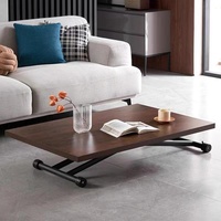 Table basse relevable convertible en table à manger, table multifonction pliable pour petit espace, salon