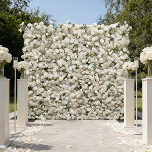 Muro de Flores Artificiales Moderno al por Mayor, Fondo para Bodas, Tacto Real, Tamaño y Color Personalizables, Decoración para el Regreso a Clases - Product Image 2