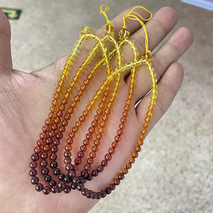 สายลูกปัดอัญมณีลูกปัดสีอำพันแบบหลวมที่สวยงามตามธรรมชาติ - Product Image 2