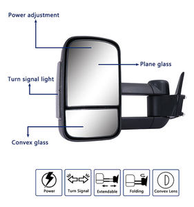 Espejos Retrovisores Laterales Eléctricos Negros con Intermitentes para Land Cruiser Serie 80 1990-1998 (Volante a la Derecha), Gran Venta XMAXVISION - Product Image 2