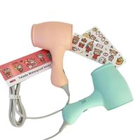 Sèche-cheveux électrique pour enfants à faible bruit, moteur DC ionique compact, 3 niveaux de température, verrouillage enfant et faible puissance de rayonnement