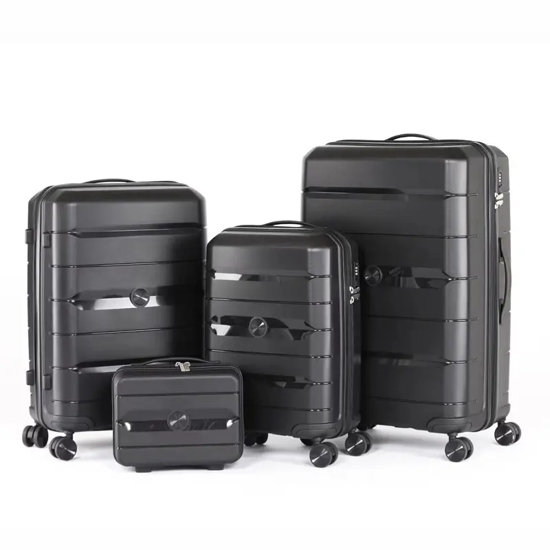 14 20 24 28 Inch Travel Luggage Set Case Three Piece Set Travelling Bags PP Luggage Sets High Quality Airplane Trolley Case