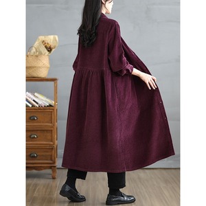 2025 all'ingrosso autunno e inverno nuova moda retrò letterario velluto a coste semplice <span class=keywords><strong>giacca</strong></span> da donna a maniche lunghe - Product Image 5