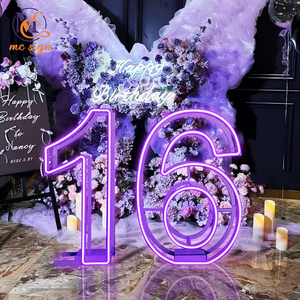 ป้ายไฟ LED RGB ดิจิตอลแบบเปลี่ยนตัวอักษรได้ สำหรับงานแต่งงาน วันเกิด งานองค์กร ติดตั้งง่าย ตกแต่งงานปาร์ตี้ - Product Image 2