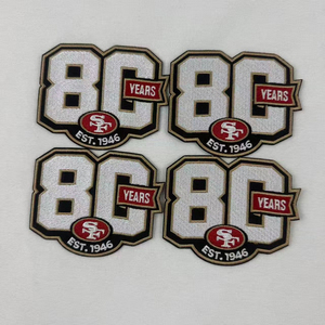 Écusson brodé anniversaire des San Francisco <span class=keywords><strong>49ers</strong></span>, logo de l'équipe de football, badge thermocollant pour chapeaux, vêtements, objets de collection pour fans - Product Image 2