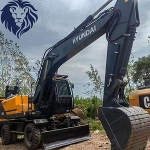 Excavadora de Ruedas Hyundai R210W Usada, Excavadora de Ruedas Hyundai 210 de Segunda Mano con Motor Cummins y Sistema Hidráulico Kawasaki - Product Image 3