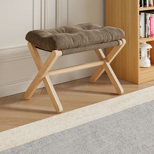 Taburete <span class=keywords><strong>Plegable</strong></span> de Madera Maciza para Cambiar Zapatos, para Uso en el Hogar, Entrada, Sala de Estar, <span class=keywords><strong>Sofá</strong></span>, Oficina, <span class=keywords><strong>Reposapiés</strong></span> - Product Image 4