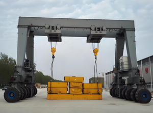 50 <span class=keywords><strong>Ton</strong></span> kapasitas beban ban karet jenis kontainer Gantry <span class=keywords><strong>Crane</strong></span> 20 Meter Span Core Termasuk bantalan mesin Motor roda gigi - Product Image 6
