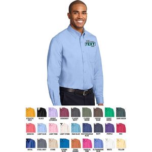 Camisa de manga larga personalizada para hombre con botones, bordado personalizado, fácil cuidado, uso casual, tela anti-pilling de manga completa. - Product Image 4