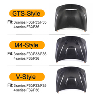 Capot en fibre de carbone véritable de style V personnalisé pour BMW Série 4 F32 428i F36 435i 2016 2017 2018 2019 2020 – Amélioration du capot en carbone