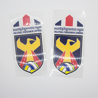Custom Fußball Club Logo Hohe Dichte Gummi Silikon Wärme Übertragung Aufkleber für Trikots und T-Shirts