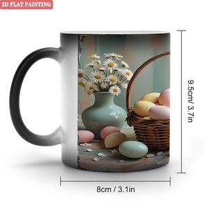 Frosted Black 11oz <b>Ceramic</b> Mug Heat Activated Sublimation Blank <b>Cup</b> For Custom Design - Product Image 1