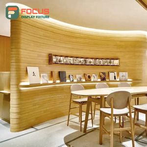 Vitrine de luxe en verre pour bijoux, avec éclairage LED en bois et métal, présentoir haut de gamme pour boutique de détail, stand d'exposition intérieur - Product Image 4