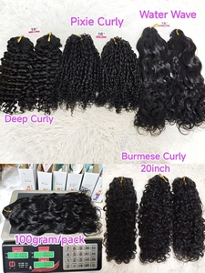 Promotion Letsfly : Cheveux bouclés birmans en plumes, extensions de cheveux humains 100% naturels 12A, 100 grammes, cheveux vierges brésiliens, 12-30 pouces - Product Image 3