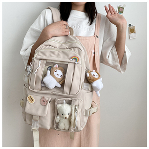 Hot Sale <b>Large</b> Capacity Korean Version Girls <b>Backpack</b> Cute Japanese Campus Style with Casual Look for Students Laptop Users - Product Image 3