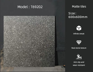 Carreaux métalliques émaillés modernes 600x600 Terrazzo doux <span class=keywords><strong>en</strong></span> céramique antidérapant <span class=keywords><strong>en</strong></span> gris blanc Prix de liquidation - Product Image 3