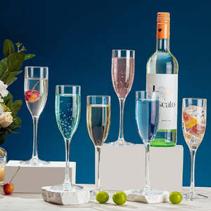 Verre à vin en plastique, verre à champagne blanc, 180 ml, flûte à champagne blanc, 6 oz, verre à champagne en plastique blanc, fabriqué au Vietnam - Product Image 4