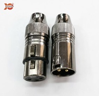 Connecteur XLR 3 broches, prise audio à cinq couleurs, plaqué or haut de gamme, pour microphone, mixeur, amplificateur de puissance, accessoires pour haut-parleurs de scène et KTV